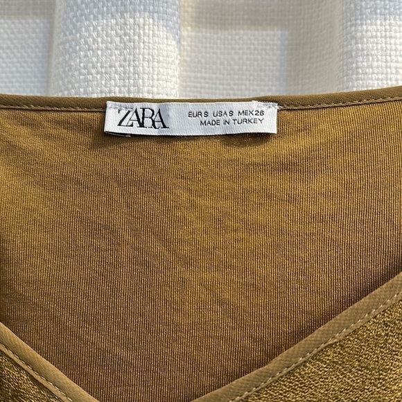 Women's Zara Ruffled Layered Fully Lined Spaghetti Strap Midi Dress Size Small - Picture 4 of 7